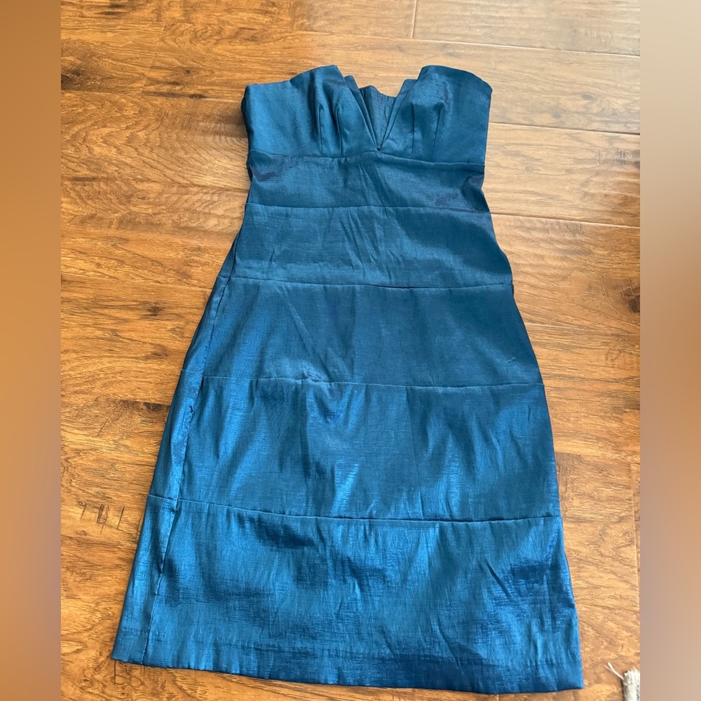 Wishes Wishes Wishes Blue Sweetheart Sheath Dress